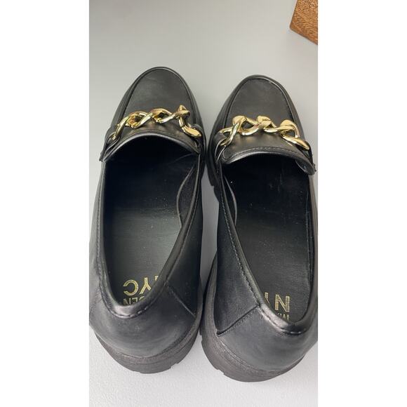 Steve Madden Y2K Chunky Loafers Chainlink Platform Lug Sole Heel Dark Goth Sz 10 - Picture 7 of 12